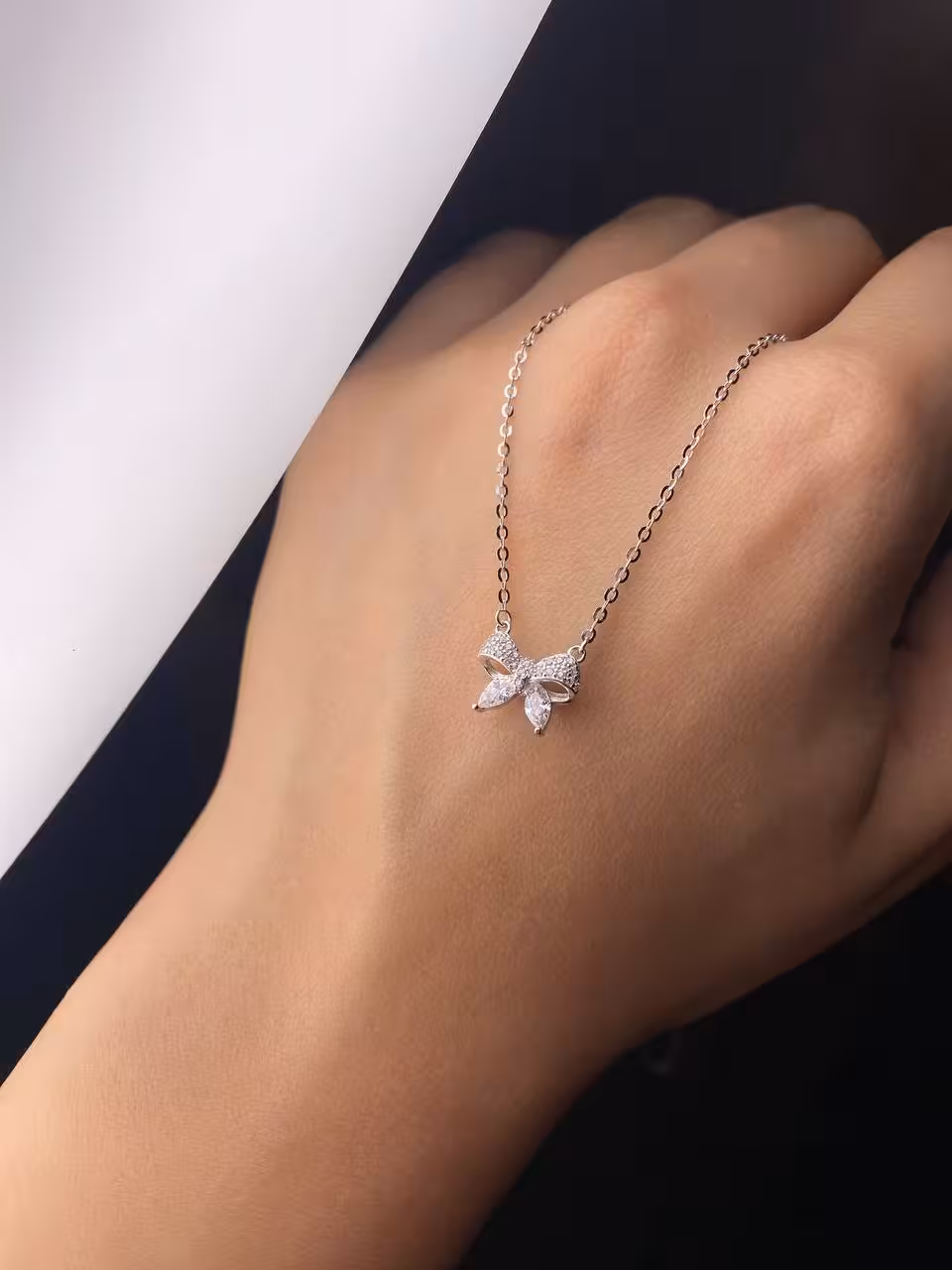 گردنبند وارداتی نقره کد 20562