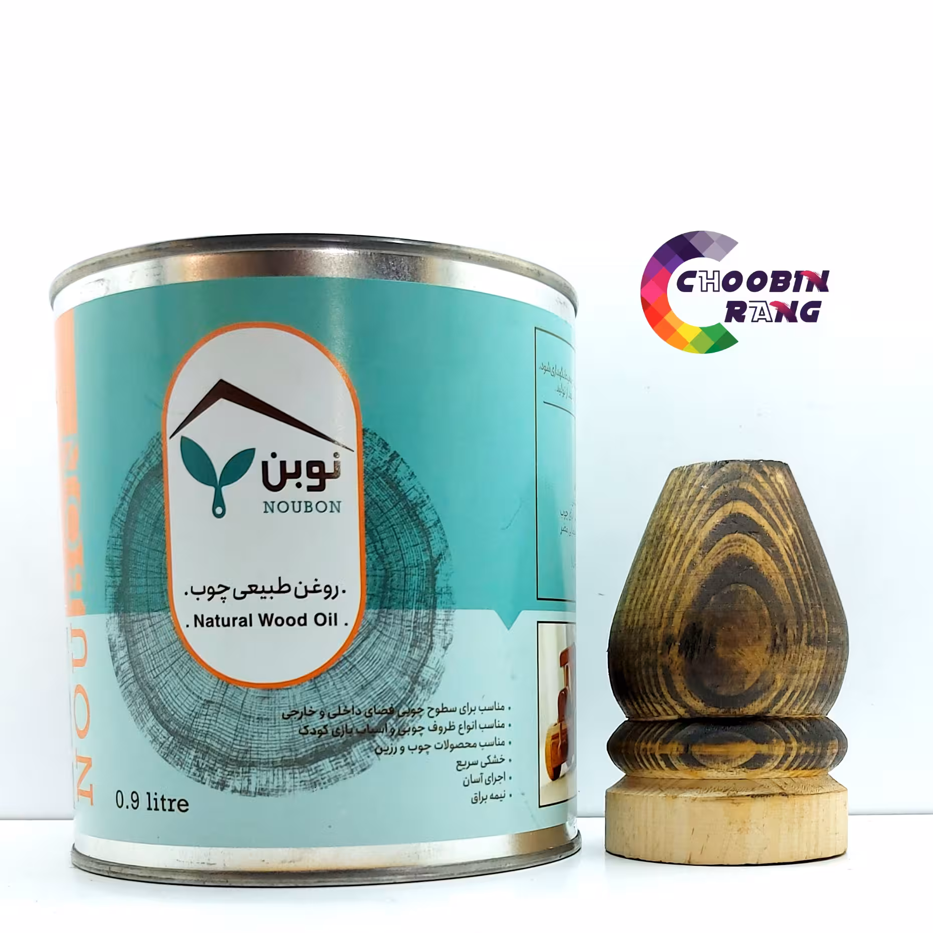 رنگ چوب طبیعی نوبن مشکی 1 لیتری