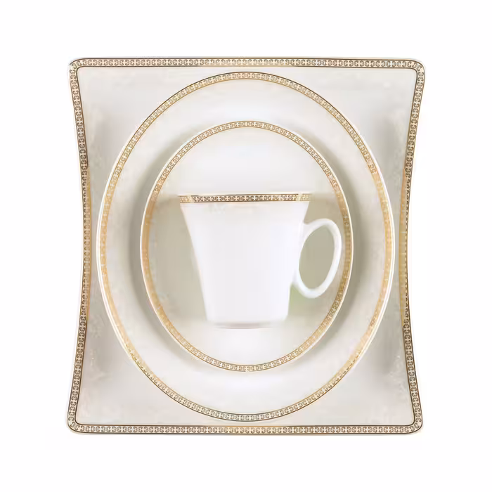 سرویس 97 پارچه 12 نفره طرح ریوا طلایی