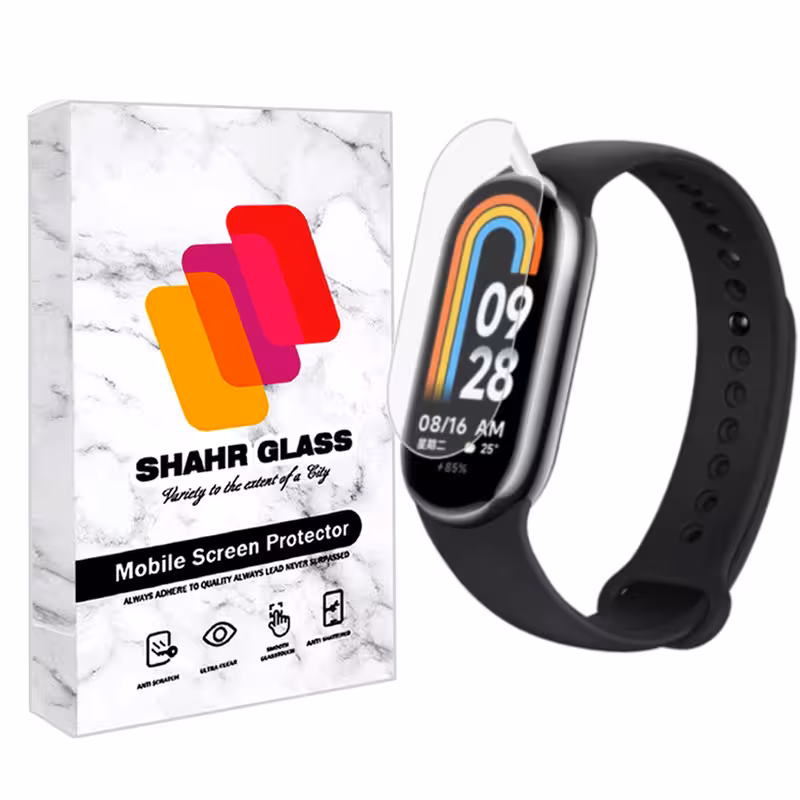 محافظ صفحه نمایش نانو شهر گلس مدل MTBWSH مناسب برای ساعت هوشمند شیائومی Mi Band 8