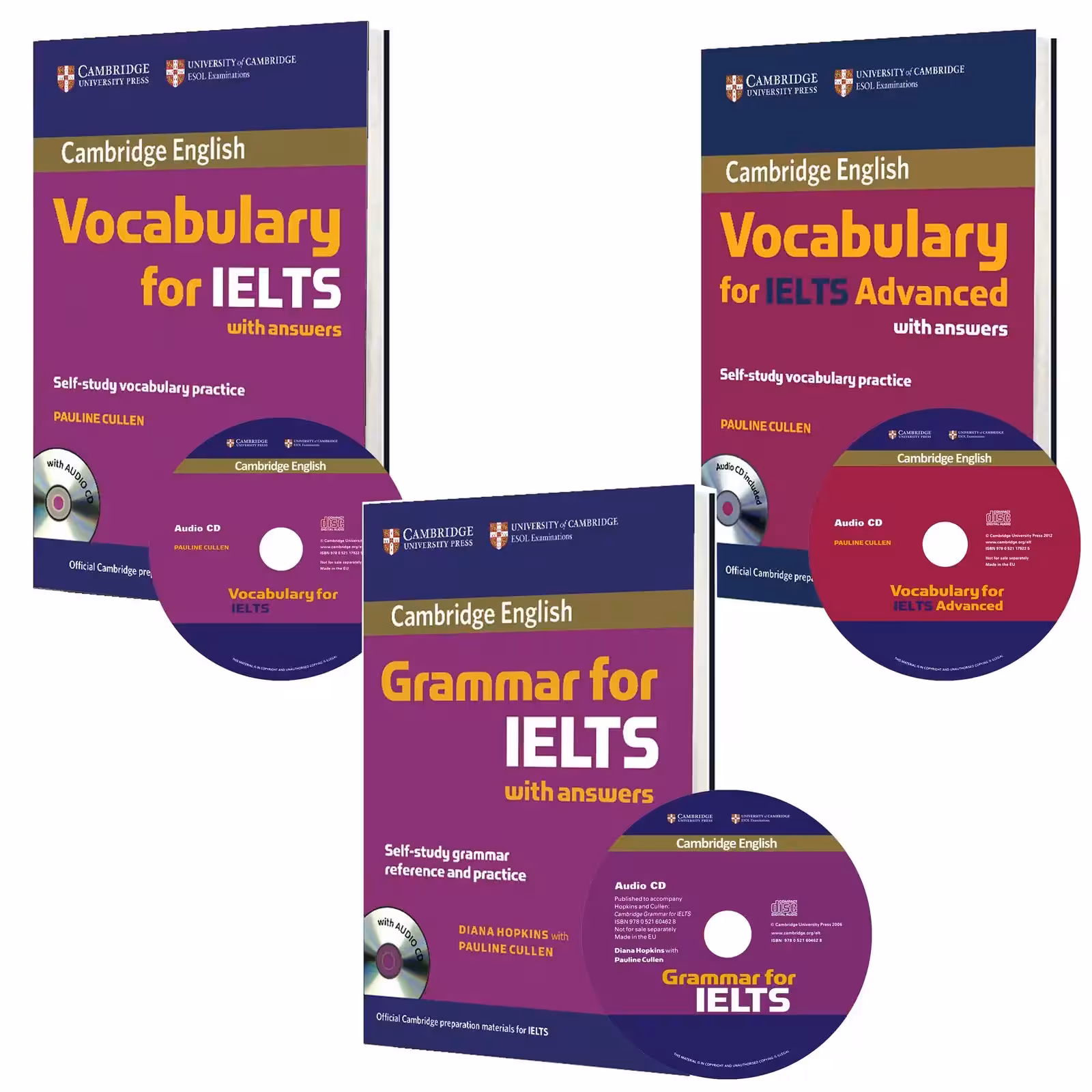 مجموعه 3 جلدی کمبریج وکبیولری اند گرامر فور آیلتس | کتاب انگلیسی Cambridge Vocabulary and Grammar for IELTS