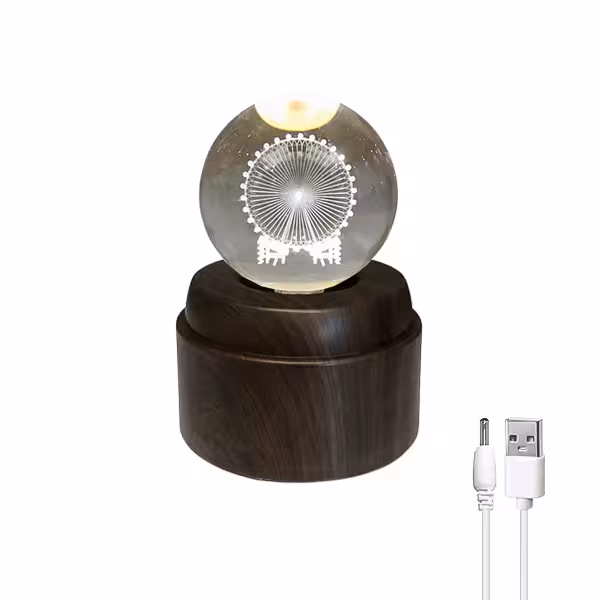 چراغ خواب گوی چرخان طرح چرخ و فلک