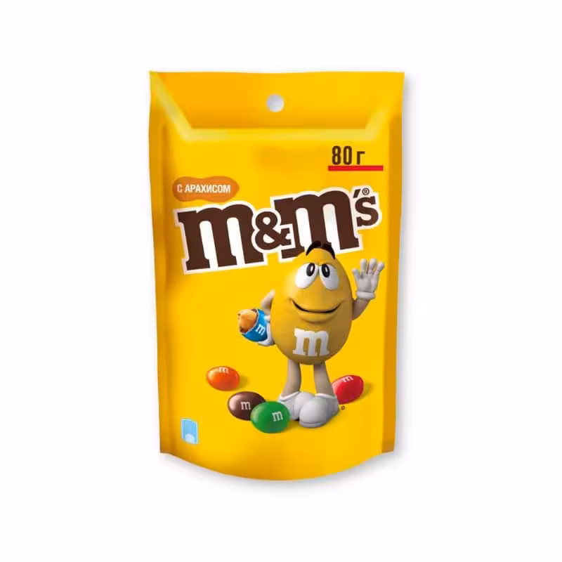 اسمارتیز شکلات و بادام زمینی ام اند ام (80 گرم) m&m