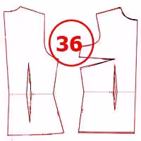 الگوی بالاتنه تک سایز 36