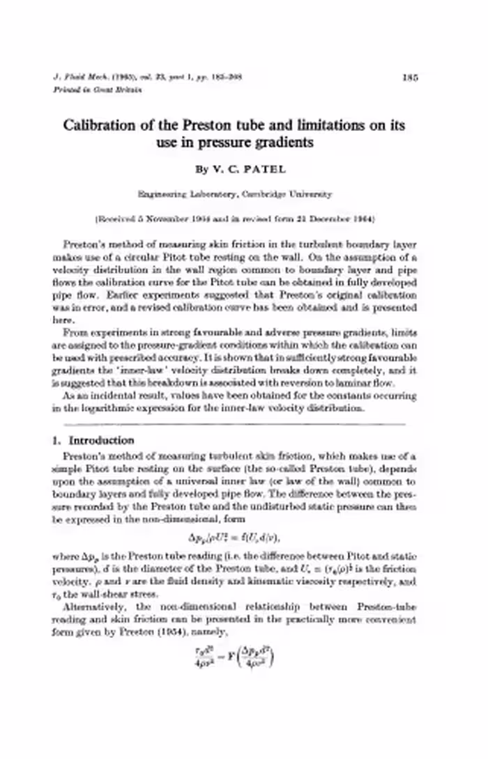 خرید و دانلود نسخه کامل کتاب Calibration of the Preston tube and limitations on its use in pressure gradients [article]