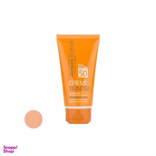 کرم ضد آفتاب رنگی ژاک اندرل پاریس با SPF 50 مدل TIN01 مناسب برای پوست خشک حجم 50 میلی لیتر