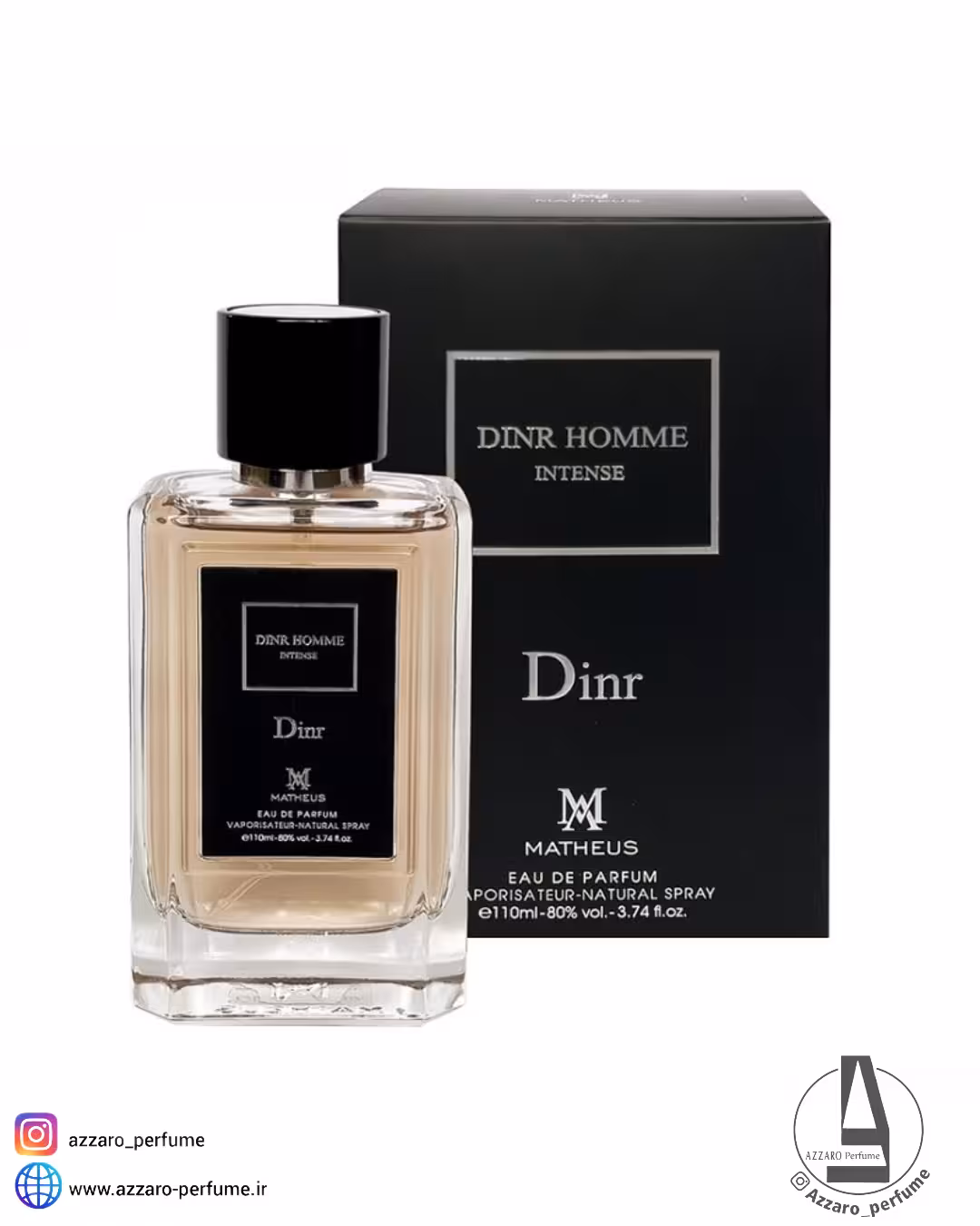ادکلن مردانه متئوس مدل DINR HOMME INTENSE حجم 110 میل