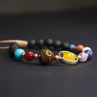 دستبند هفت سنگ مدل منظومه شمسی کد 310182