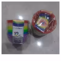 کاپ کیک رنگین کمانی گرد