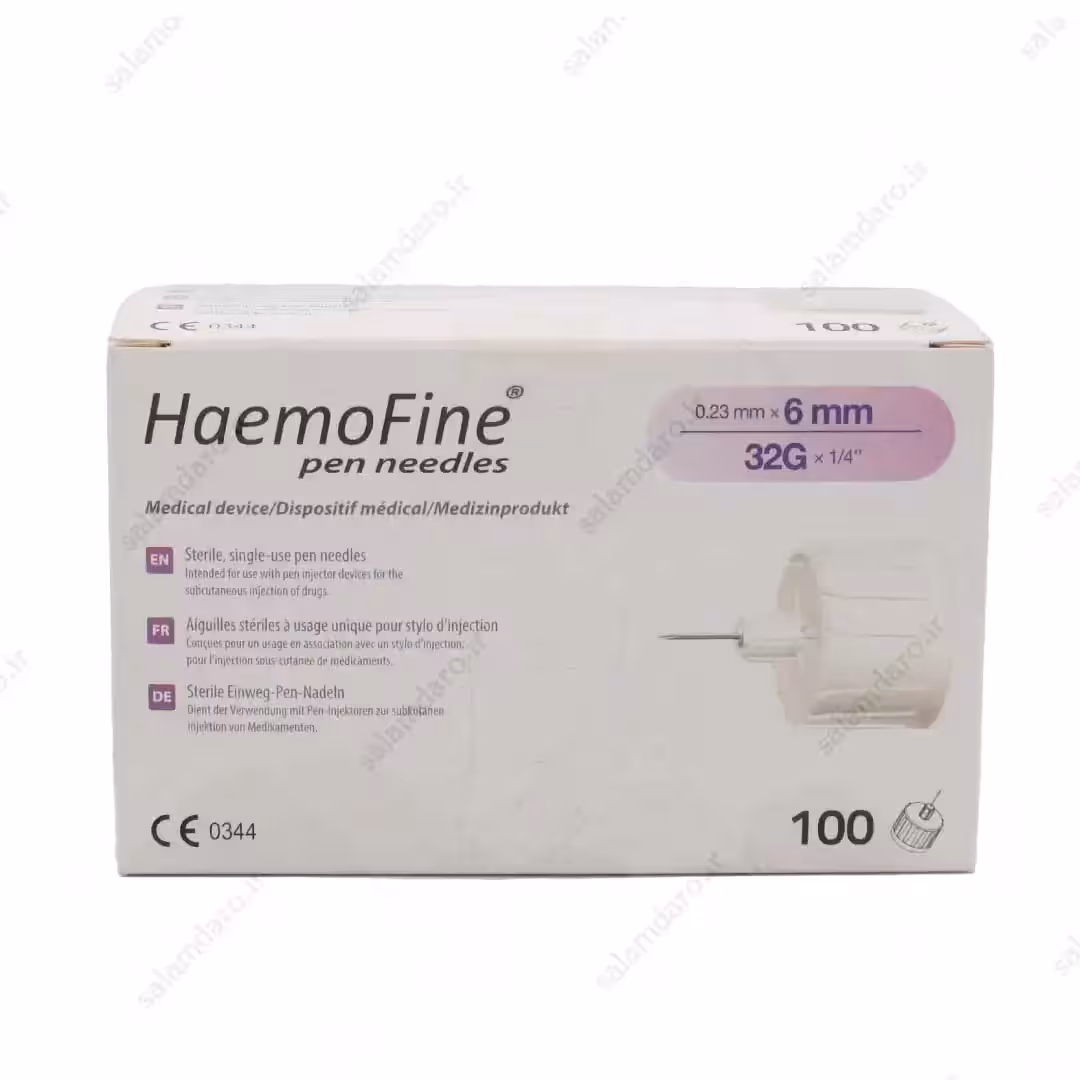 سرسوزن انسولین هموفاین 6 میل 32 گیج (100 عددی)