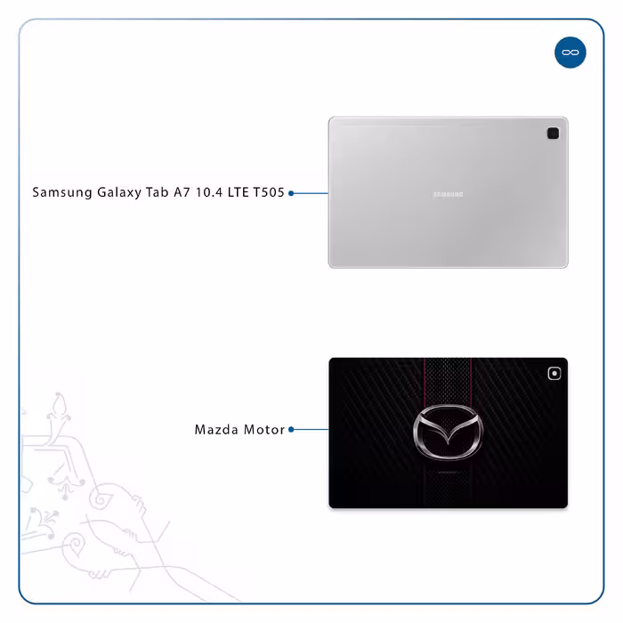 برچسب پوششی ماهوت مدل Mazda Motor مناسب برای تبلت سامسونگ Galaxy Tab A7 10.4 LTE 2020 T505
