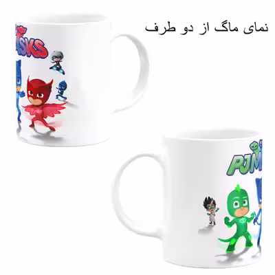 ست هدیه ماگ مدل انیمیشن شب نقاب طرح Pj masks کد M9
