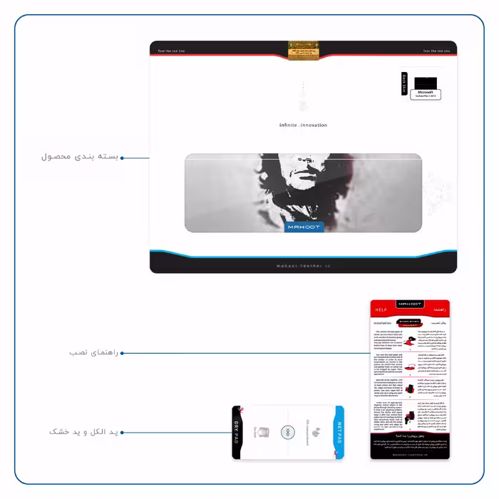 برچسب پوششی ماهوت مدل Che-Guevara مناسب برای تبلت مایکروسافت Surface Pro 2 2013