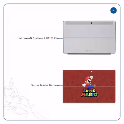 برچسب پوششی ماهوت مدل Super-Mario-Game مناسب برای تبلت مایکروسافت Surface 2 RT 2013