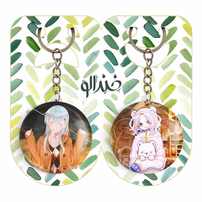 جاکلیدی خندالو مدل دختر انیمه ای کد 1803818039 مجموعه 2 عددی