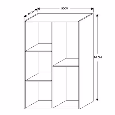 کتابخانه طرح قفسه ای مدل IKE334