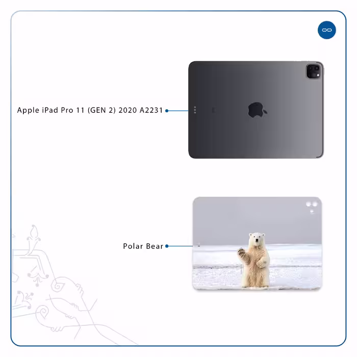 برچسب پوششی ماهوت مدل Polar bear مناسب برای تبلت اپل iPad Pro 11 (GEN 2) 2020 A2231