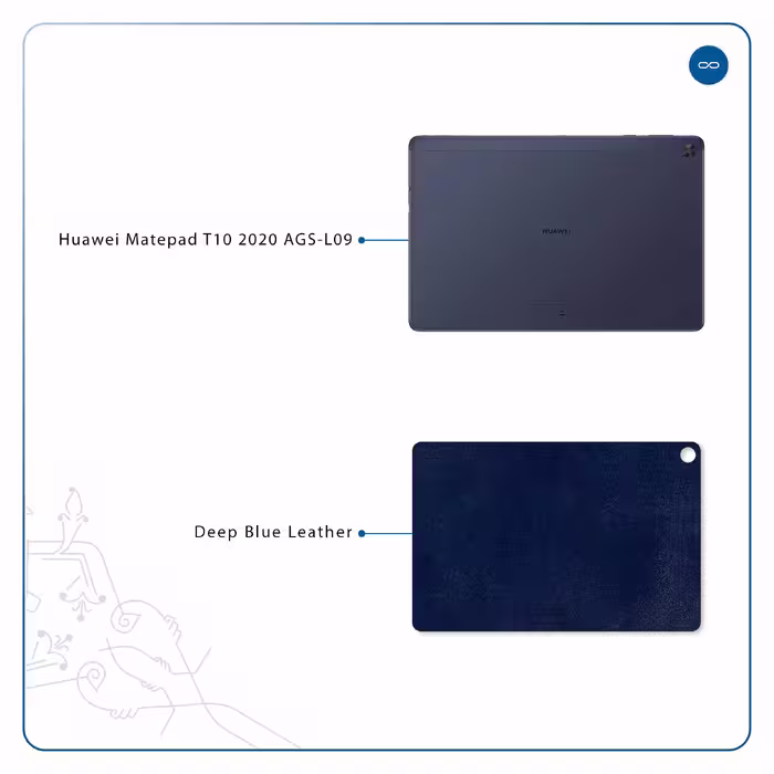 برچسب پوششی ماهوت مدل Deep-Blue-Leather مناسب برای تبلت هوآوی Matepad T10 2020 AGS-L09