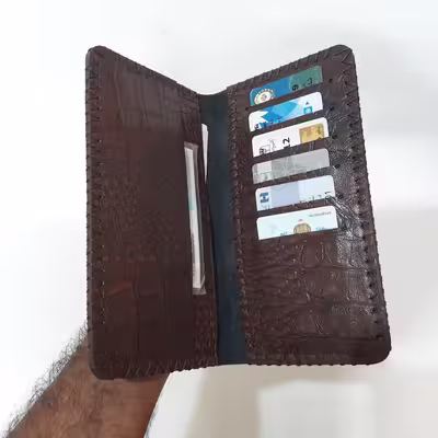 کیف پول چرمی مدل چروک 003