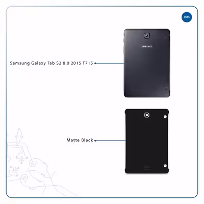 برچسب پوششی ماهوت مدل Matte-Black مناسب برای تبلت سامسونگ Galaxy Tab S2 8.0 2015 T715