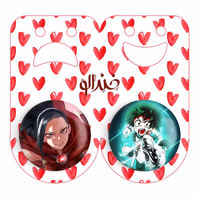 پیکسل خندالو مدل دکو و مومو چان انیمه آکادمی قهرمان من کد 1613016125 مجموعه 2 عددی