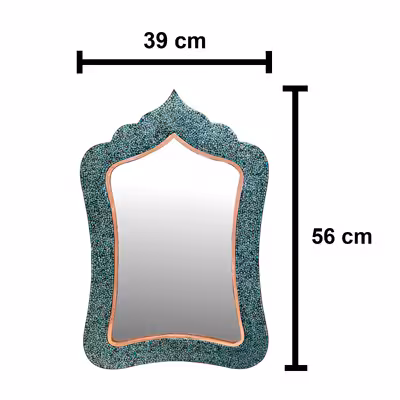 ست 3 تکه آینه و شمعدان فیروزه کوبی مدل لاله کد 555655