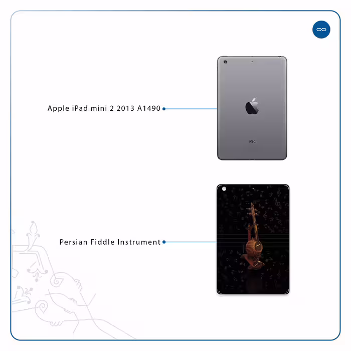 برچسب پوششی ماهوت مدل Persian Fiddle Instrument مناسب برای تبلت اپل iPad mini 2 2013 A1490