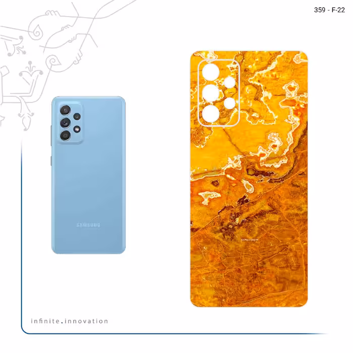 برچسب پوششی ماهوت مدل Gold Marble مناسب برای گوشی موبایل سامسونگ Galaxy A52s 5G