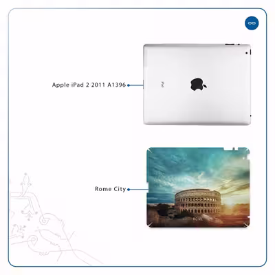 برچسب پوششی ماهوت مدل Rome City مناسب برای تبلت اپل iPad 2 2011 A1396