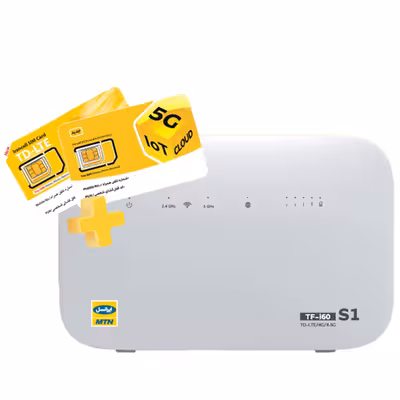 مودم 4G/TD-LTE ایرانسل مدل TF-i60 S1 همراه با 24 گیگابایت اینترنت 3 ماهه TD-LTE و 1سیم دائمی و 1 سیم اعتباری
