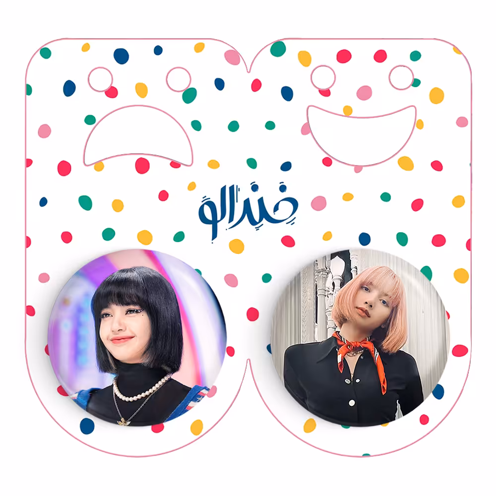 پیکسل خندالو مدل لیسا بلک پینک کد 1423414225 مجموعه 2 عددی