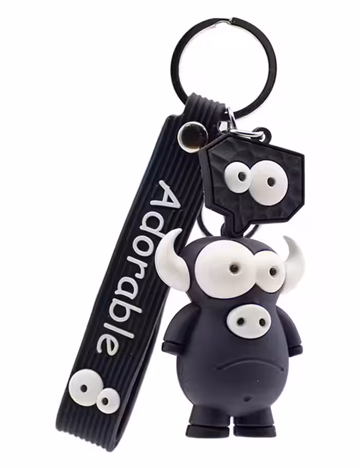 جاکلیدی سیلیکونی فانتزی طرح گاو چشم قلمبه