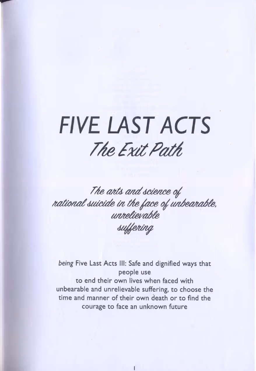 خرید و دانلود نسخه کامل کتاب Five Last Acts - The Exit Path