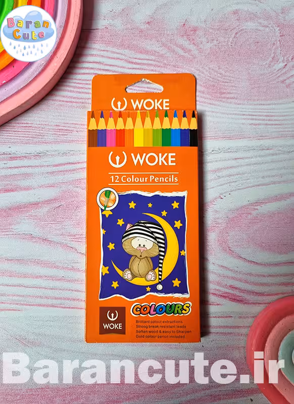 مداد رنگی 12 رنگ woke