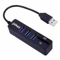 هاب 3 پورت USB 2.0 و رم ریدر کمبو کد 001