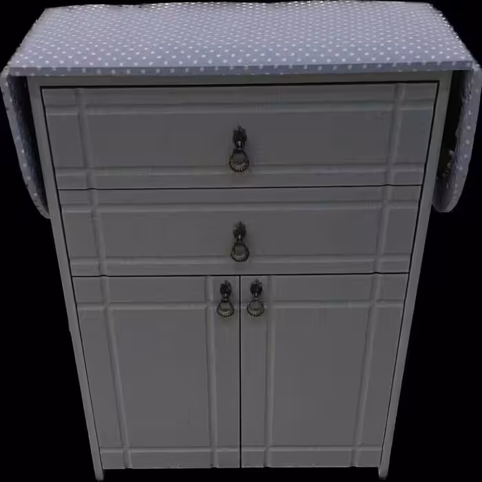 میز اتو دو کشو کد 302 رنگ طوسی 