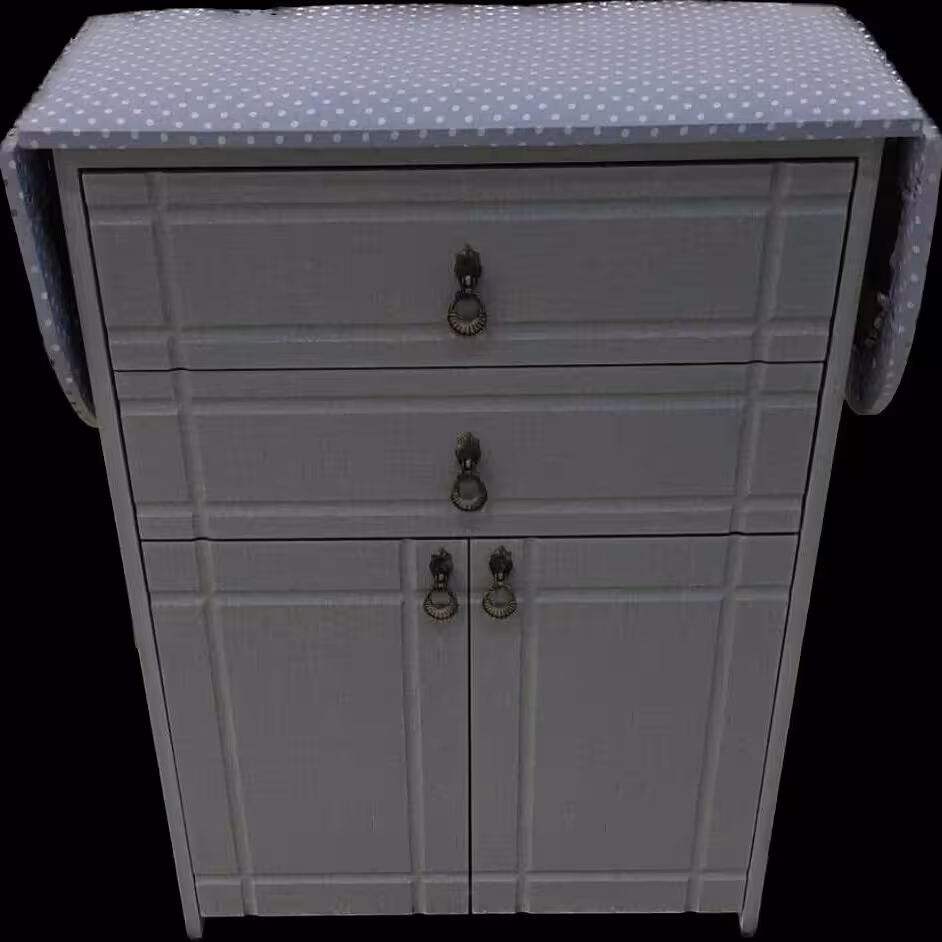 میز اتو دو کشو کد 302 رنگ طوسی 