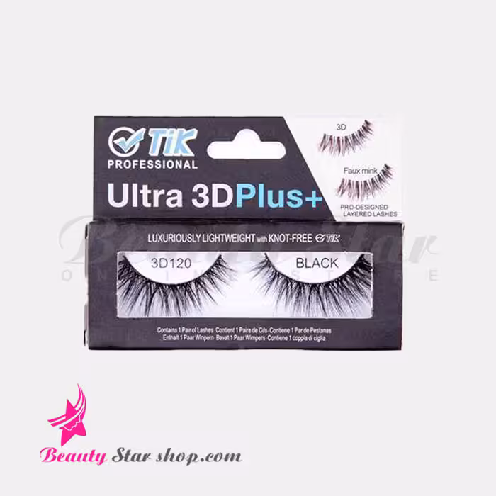 مژه مصنوعی الترا پلاس سه بعدی مو طبیعی تیک مدل 120