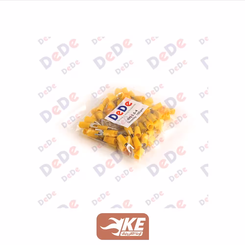سرسیم دوشاخ سایز 6 برند DeDe سری SV5.5-x بسته 100 عددی