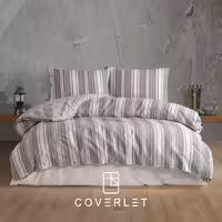 روتختی راه راه کرم طوسی کاوری مدل Rune