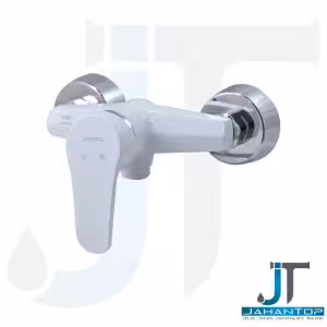 شیر حمام اهرمی سفید کروم آریانا (مدل مرجان)