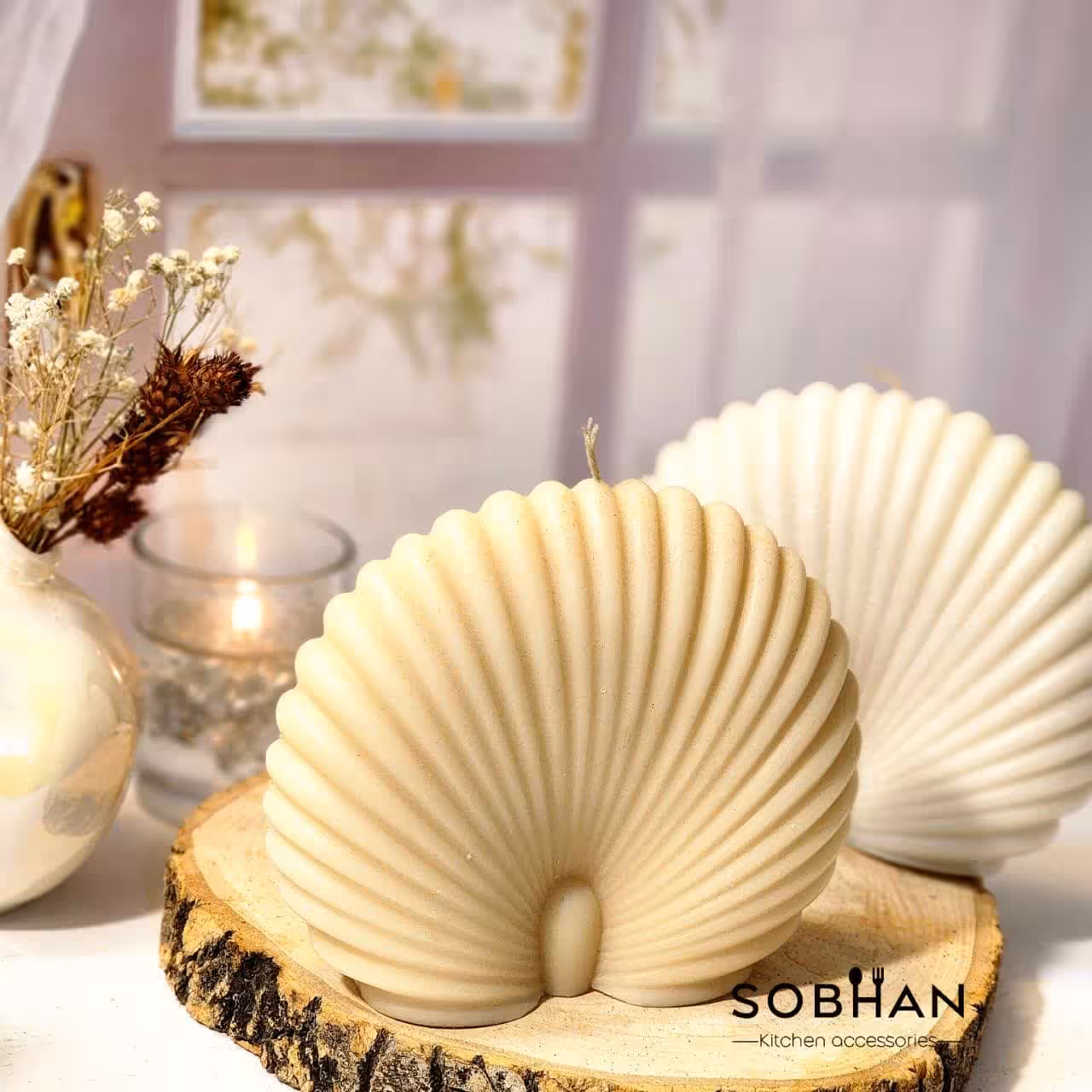 شمع مدل صدف
