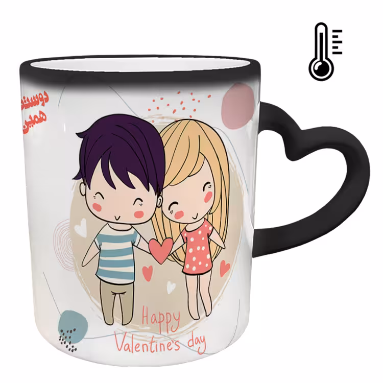 خرید ماگ-لیوان حرارتی  دسته قلبی  عاشقانه کد 184