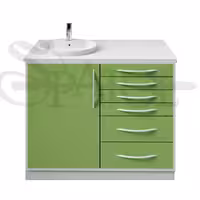 کابینت دندان پزشکی فلزی زمینی 1متری با رویه ضد اسید CA 103 F برند navidekbatan