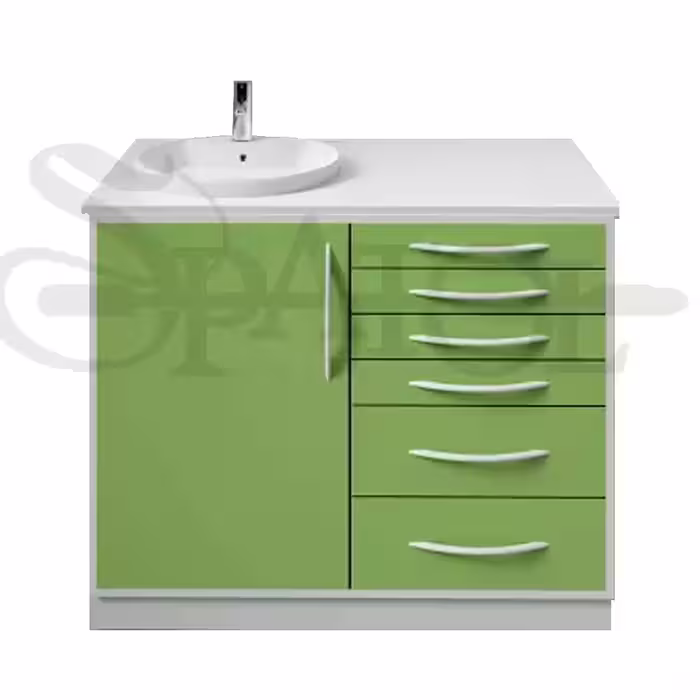 کابینت دندان پزشکی فلزی زمینی 1متری با رویه ضد اسید CA 103 F برند navidekbatan