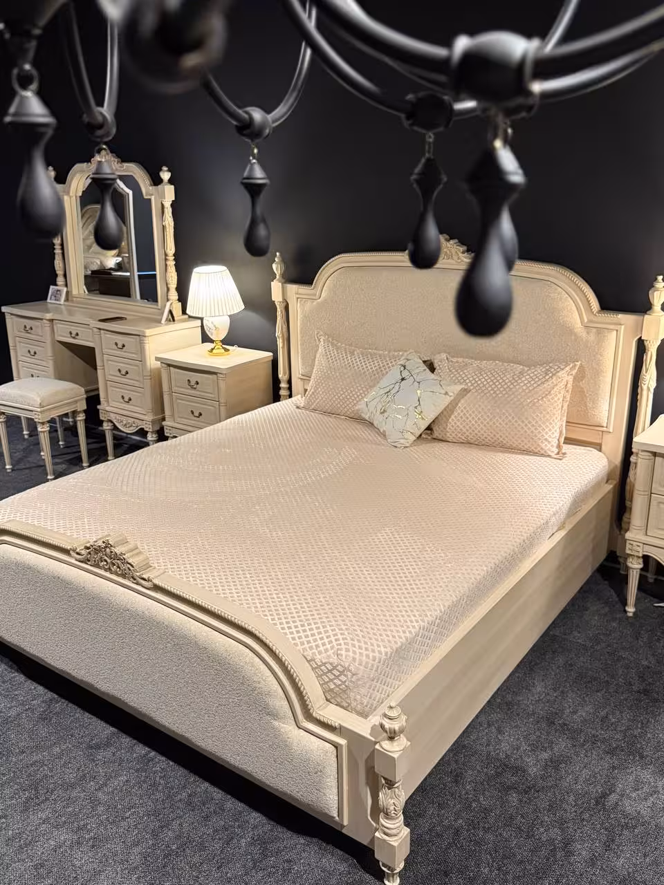 کاور تشک مخمل حبابی کرم  روتختی کشدار مخمل ضد لک برای تمامی ابعاد