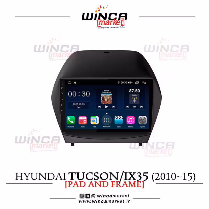 مانیتور اندروید هیوندای توسان 2010-15 برند وینکا WINCA سری S500 پلاس مدل H855