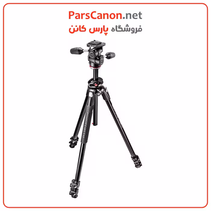 سه پایه عکاسی مانفرتو Manfrotto 290 Dual Aluminum Tripod with 3-Way Pan/Tilt Head