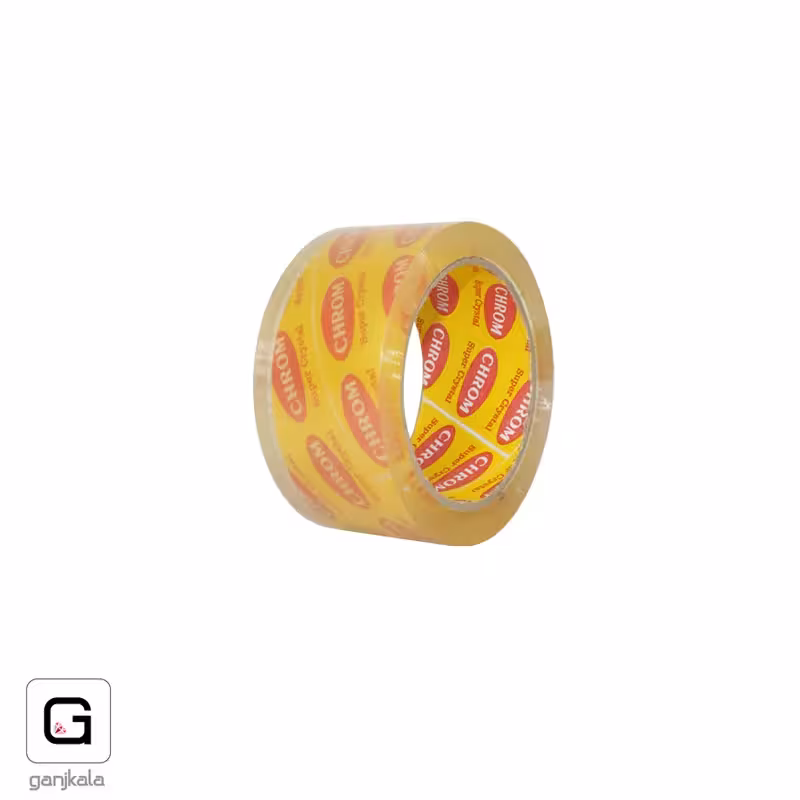 نوار چسب کریستال 5 سانت کروم زرد