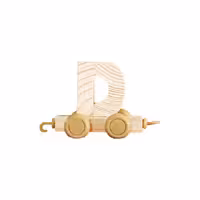 قطار چوبی طرح حروف انگلیسی حرف D